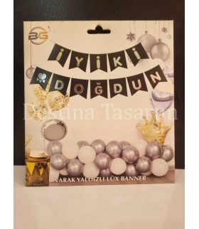 gümüş iyi ki doğdun yazılı banner